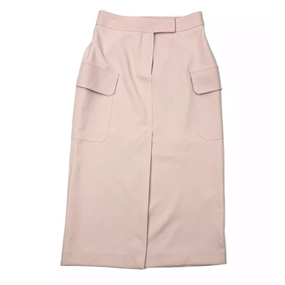 TOPSHOP Utility Midi Skirt with pockets & Sz 6 - Picture 2 of 9